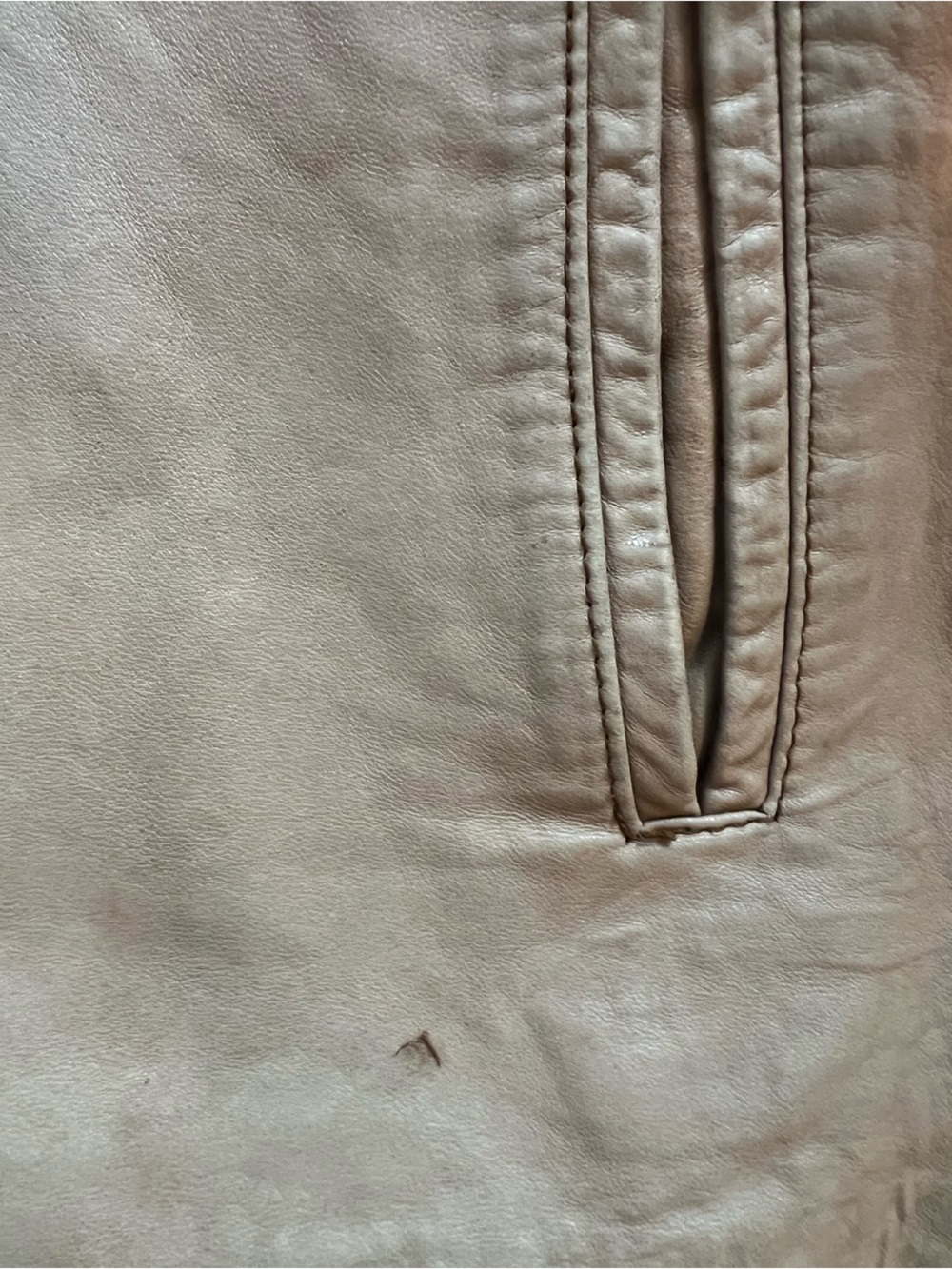 Danier Vintage Tan Italian Leather Blouson Jacket Large Made in Canada - Picture 8 of 10